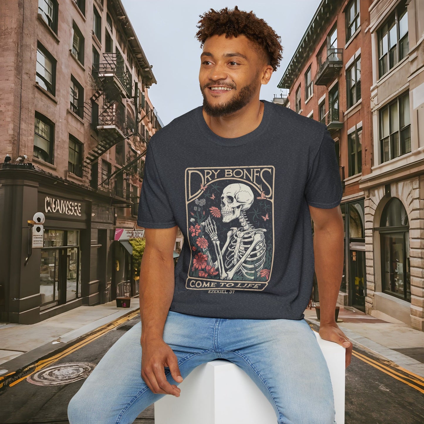 Dry Bones Come to Life Ezekiel 37 Shirt by Buck Matthews Designs Unisex Softstyle T-Shirt