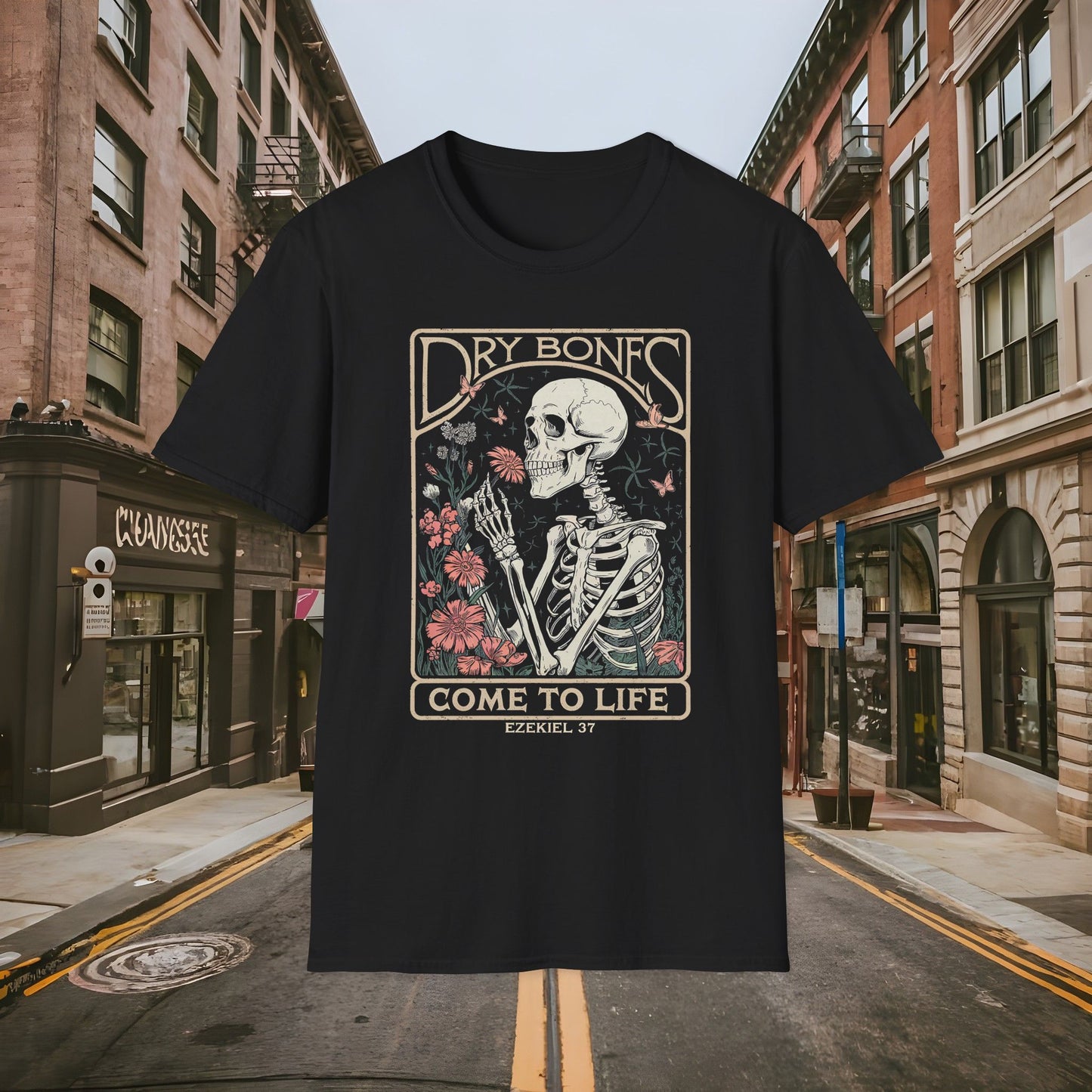 Dry Bones Come to Life Ezekiel 37 Shirt by Buck Matthews Designs Unisex Softstyle T-Shirt