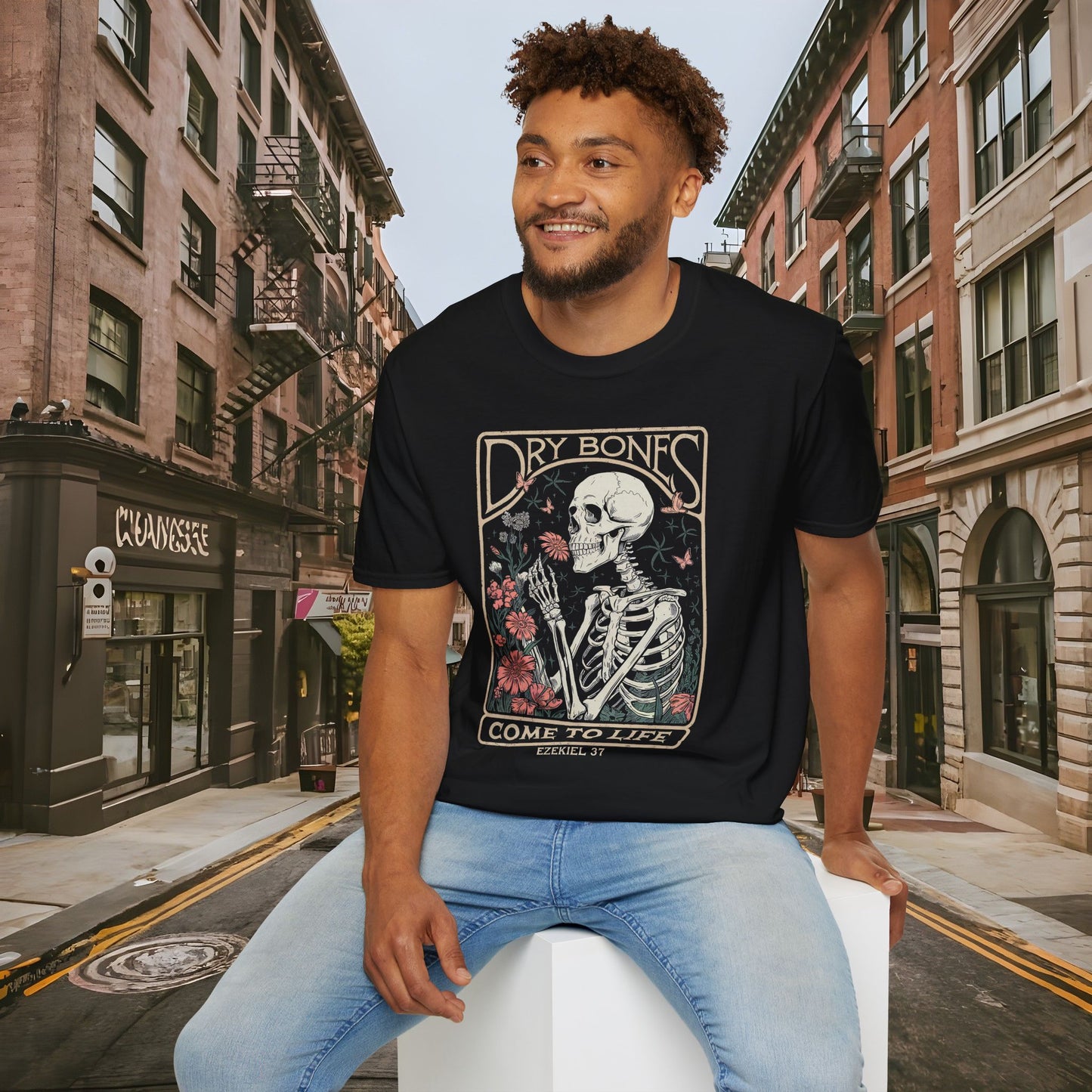 Dry Bones Come to Life Ezekiel 37 Shirt by Buck Matthews Designs Unisex Softstyle T-Shirt