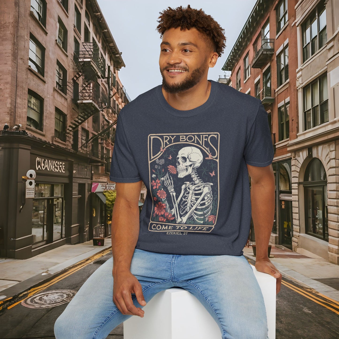 Dry Bones Come to Life Ezekiel 37 Shirt by Buck Matthews Designs Unisex Softstyle T-Shirt