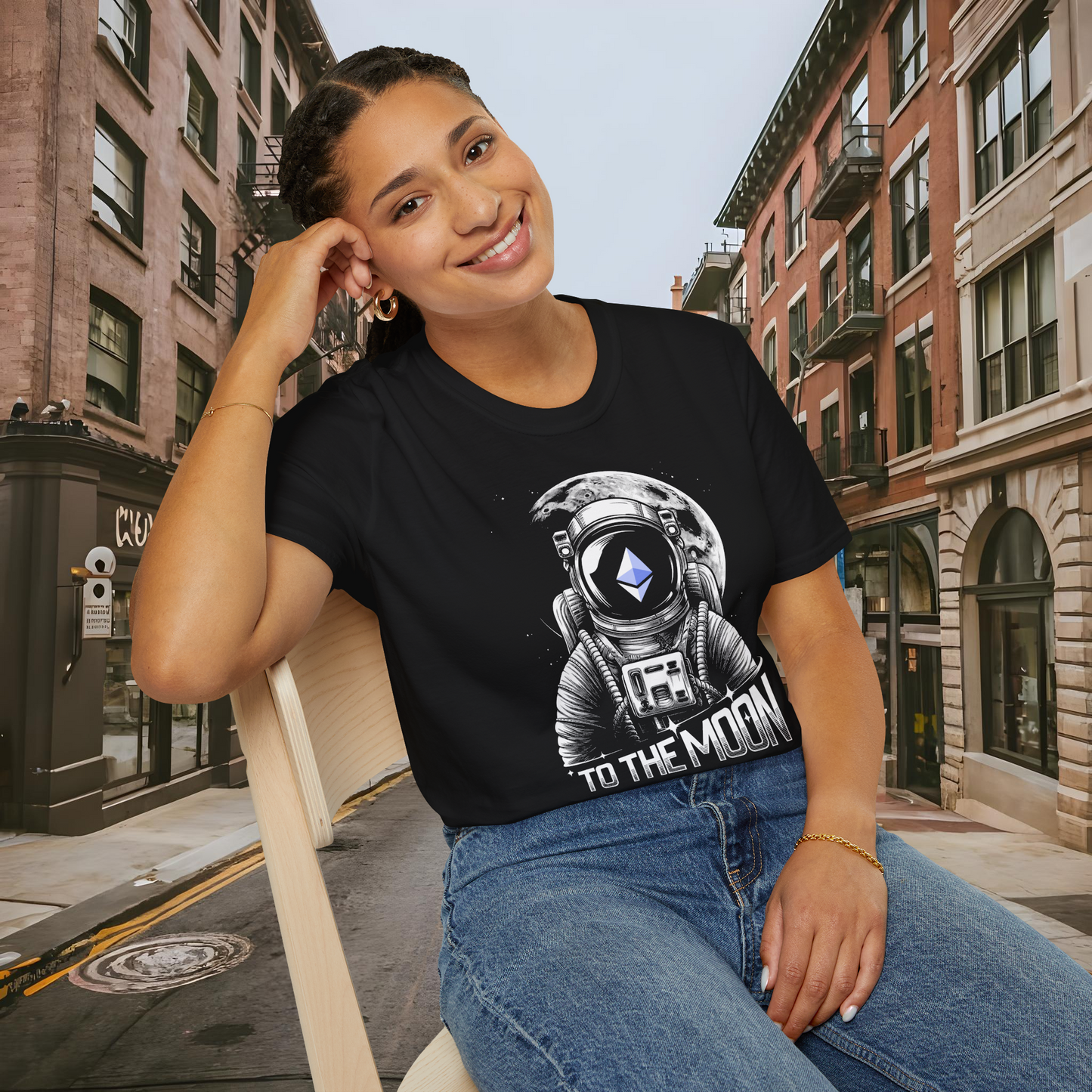 To The Moon - Astronaut - Ethereum Ether Crypto T-Shirt
