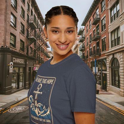 Hope As An Anchor for the Soul - Hebrews 6:19 Shirt by Buck Matthews Designs - Unisex Softstyle T-Shirt