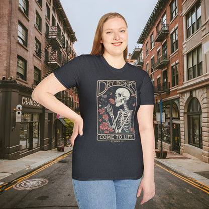 Dry Bones Come to Life Ezekiel 37 Shirt by Buck Matthews Designs Unisex Softstyle T-Shirt