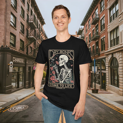 Dry Bones Come to Life Ezekiel 37 Shirt by Buck Matthews Designs Unisex Softstyle T-Shirt