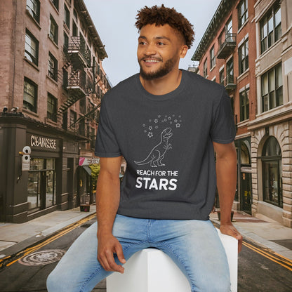Reach For The Stars - Inspirational Funny T-Rex Unisex Softstyle T-Shirt