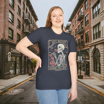 Dry Bones Come to Life Ezekiel 37 Shirt by Buck Matthews Designs Unisex Softstyle T-Shirt