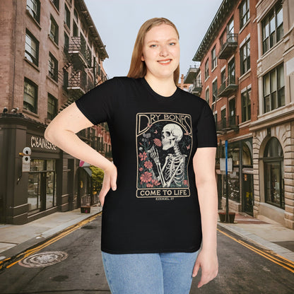 Dry Bones Come to Life Ezekiel 37 Shirt by Buck Matthews Designs Unisex Softstyle T-Shirt