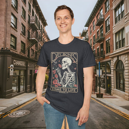 Dry Bones Come to Life Ezekiel 37 Shirt by Buck Matthews Designs Unisex Softstyle T-Shirt