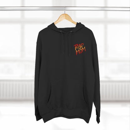 Rad Mom BMX Racing Hoodie - Retro BMX Mom Three-Panel Fleece Hoodie