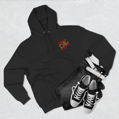 Rad Mom BMX Racing Hoodie - Retro BMX Mom Three-Panel Fleece Hoodie